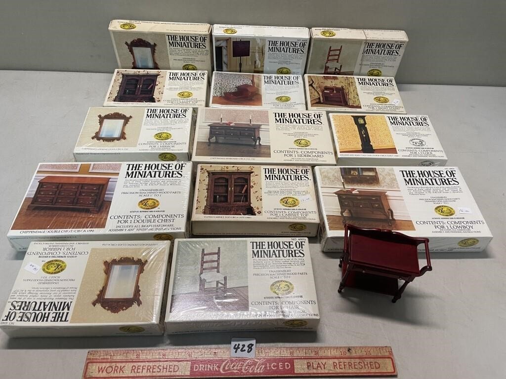 GREAT LOT OLD/NEW STOCK MINIATURE DOLL FURNITURE