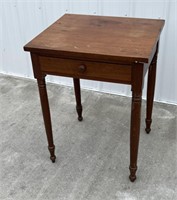 Cherry One-Drawer Night Stand, Turned legs