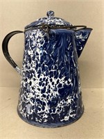 Granite Blue & White Coffee Pot