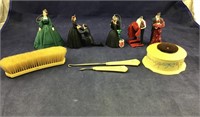 Five "Gone With The Wind" Ornaments And 4 Piece