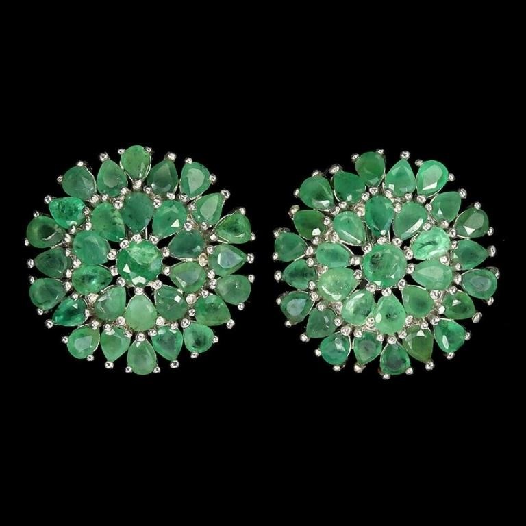 Natural Colombian Emerald Earrings