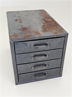 VTG METAL 4 DRAWER CHEST/BOX FOR SCREWS AND MORE