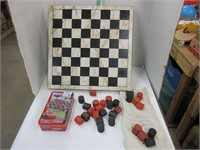 Cars Checkers & Chessboard with wooden checkers