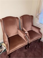 Velvet Wingback Chair