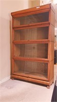 Antique Oak Barrister Bookshelf Cabinet