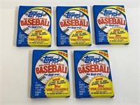 1989 Topps Baseball Cards LOT of 5 Unopened Packs