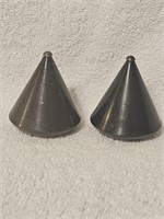 A Pair of Bakelite Spinning Cone Novelty Toys