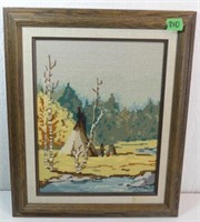 Vintage Needle Point 15 x 19