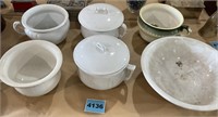 5 Chamber Pots, 1 Wash Bowl