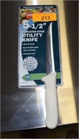New 5 1/2" Serrated Utility Knife Commercial