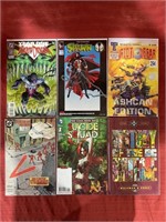 6 bagged and backed comics