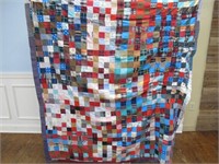 AMAZING QUILT GREAT COLORS HAS BEEN WASHED NICE