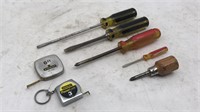 Stanley Tools Lot Screwdrivers (1 W/ Wood Handle)