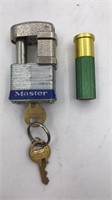 Heavy Duty Master Padlock W. Keys & Bullet Light