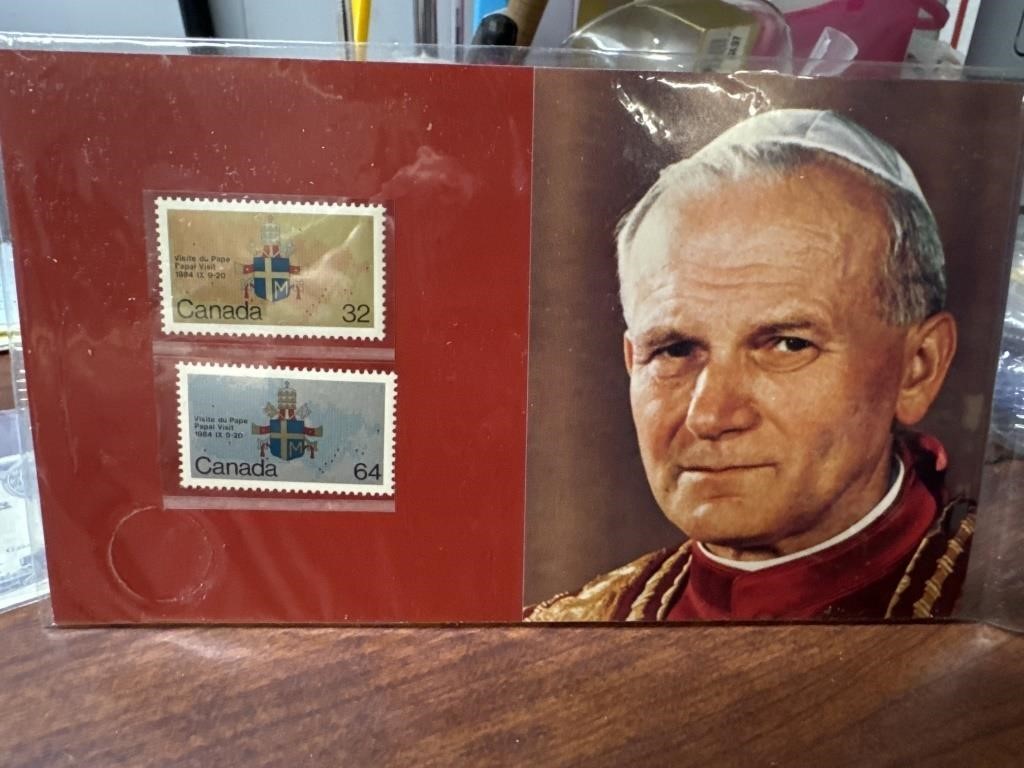 John Paul II VISIT TO CANADA STAMP