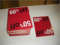 (100+) 50/60% Off Cardboard Signs  7x9 inches