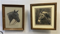 TWO HORSE PRINTS