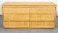 Mid-Century Modern Woven Bamboo Dresser