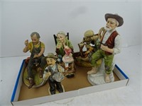 Lot of Vintage Porcelain Townspeople Figurines -