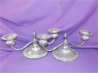 Sterling weighted candleholders