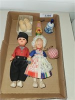 2 Vintage Dutch Dolls, Wooden Shoes & more