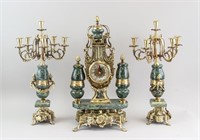 Rococo Style Marble & Metal Garniture Set