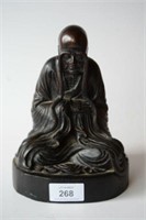 Well carved Chinese zitan figure of old man,