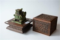 Large Chinese green stone chop seal,