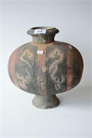 Neolithic style terracotta vase,