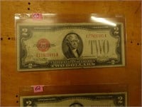 OLD 1928-G $2 LEGAL TENDER RED SEAL WELL CIR