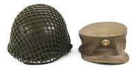 WWII - KOREAN WAR US ARMY HEADGEAR LOT