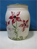 Vintage stoneware crock with lid great for