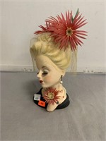 Vintage Lady Head Vase