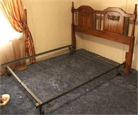 Twin Size Bed w/ Metal Frame Rails