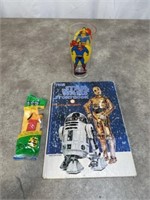 Star Wars Story Book, Pez Dispenser, and Superman