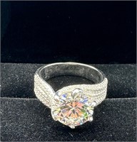 18k Plated VVS Moissanite Ring