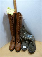2 Pair Boots - Size 39 & 36