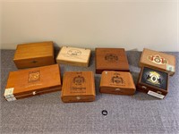 8 Wooden Cigar Boxes