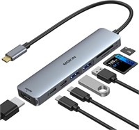 USB C Hub, 7 in 1 USB C Multiport Adapter for