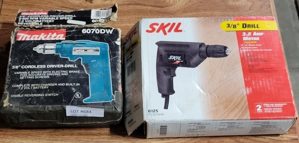 2 POWER DRILLS IN BOXES