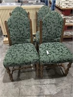 4 Victorian Style Wooden Chairs.