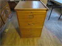 2 drawer wood filing cabinet