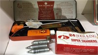 Gun cleaning kit with 3 soda king carbon dioxide