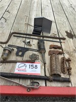 Hatchets; Old Crank; License Plate Holder