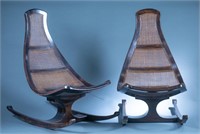 2 Joaquim Tenreiro style Brazilian rocking chairs.