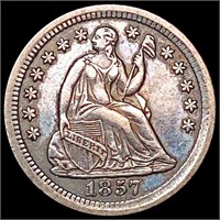 1857-O Seated Liberty Half Dime CHOICE AU