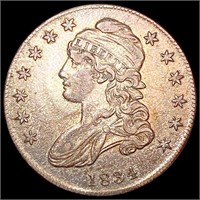 1834 Capped Bust Half Dollar CHOICE BU