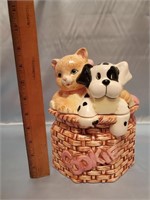 CAT AND DOG COOKIE JAR