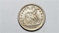 1857 Seated Liberty Dime Uncirculated