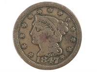 1847 Over 47 Large Cent